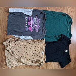 Kids Graphic and Solid Color Shirt Set